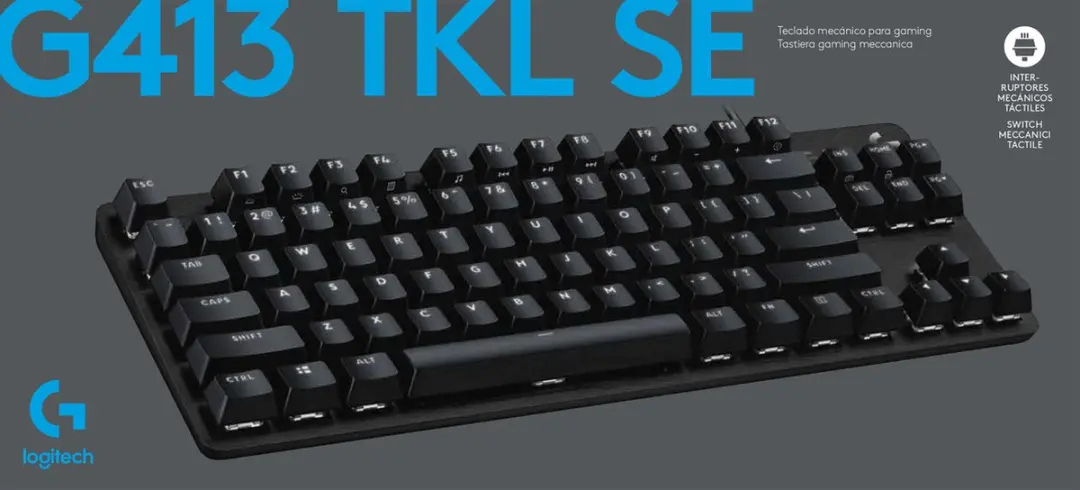 Logitech G G413 Tenkeyless Mechanisch Toetsenbord - AZERTY - Zwart