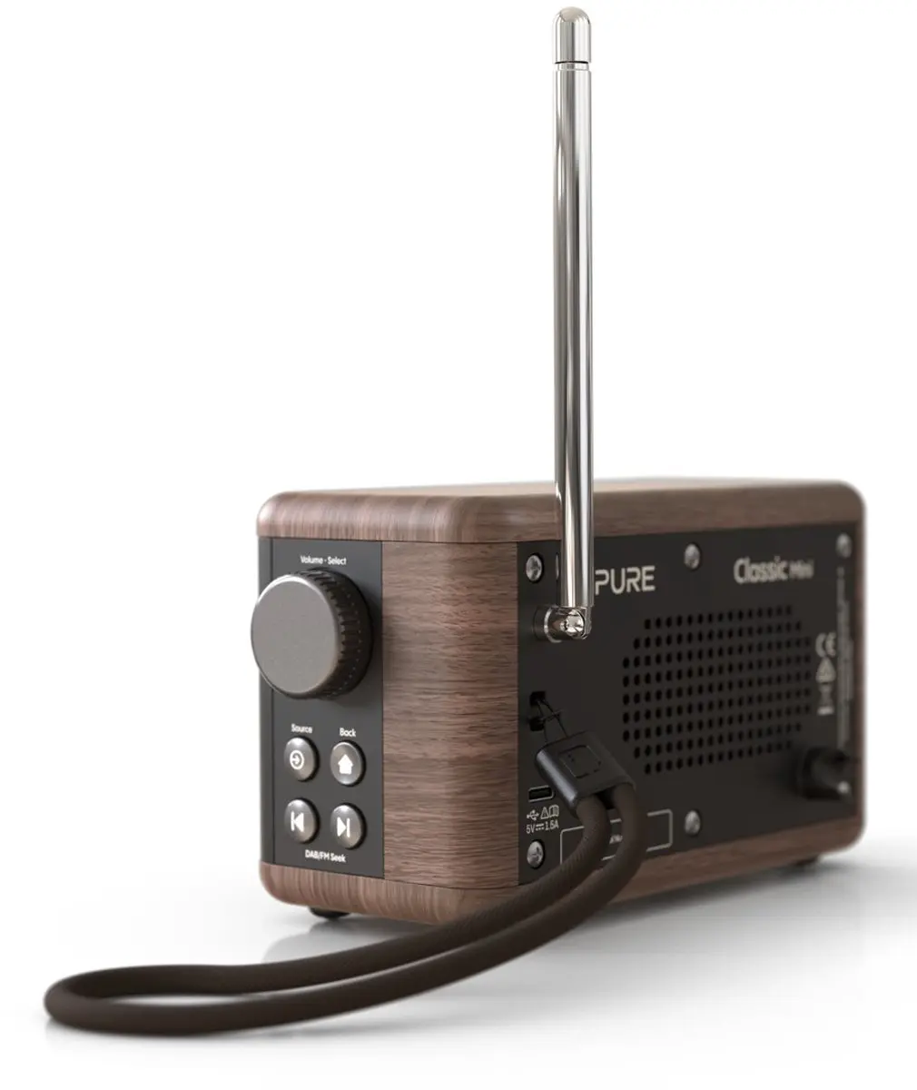 Pure Classic Mini 253800 Digitaal Radio - 5W - Zwart