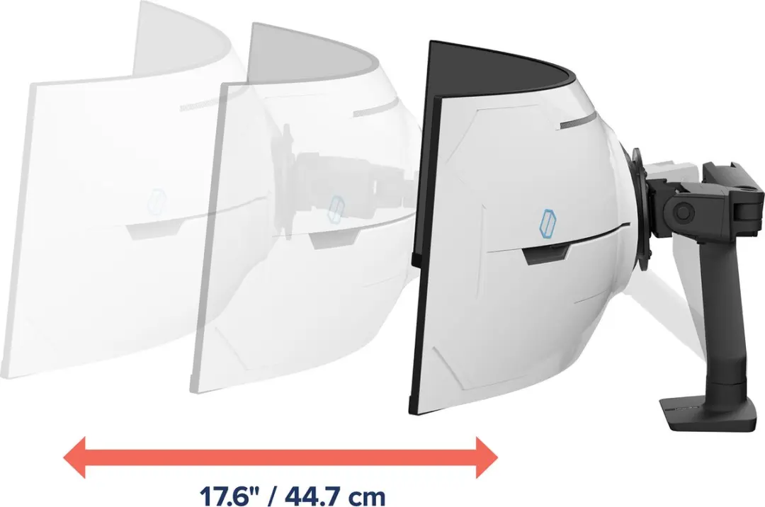 Ergotron HX 45-693-224 Monitorarm - 57" - VHD Draaifunctie - Zwart - afbeelding 6 van 6