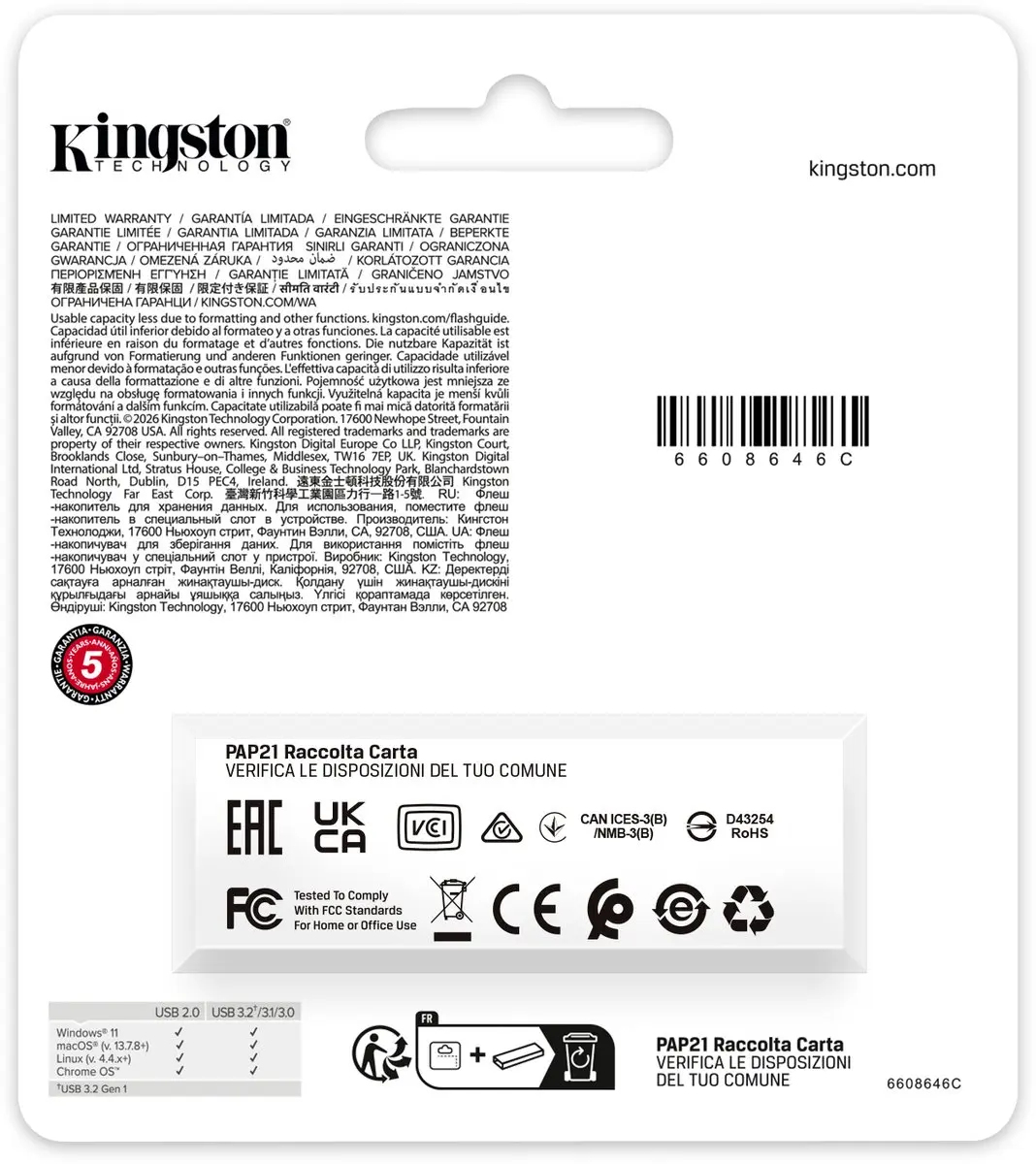 Kingston DataTraveler DTXG2/64GB USB 3.2 64GB - Zwart