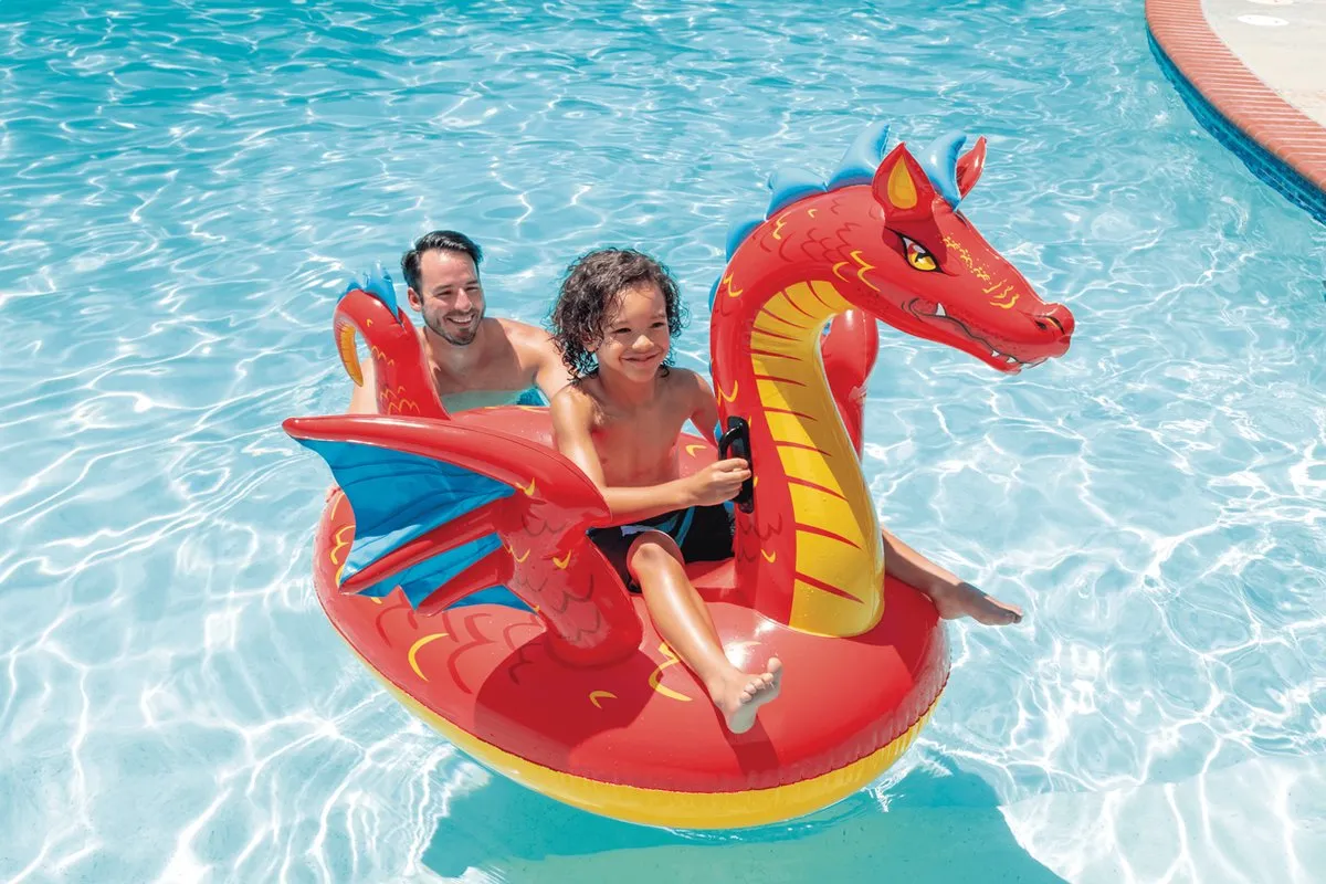 Intex Mystical Dragon Ride-On 57577NP - Rood - afbeelding 3 van 4