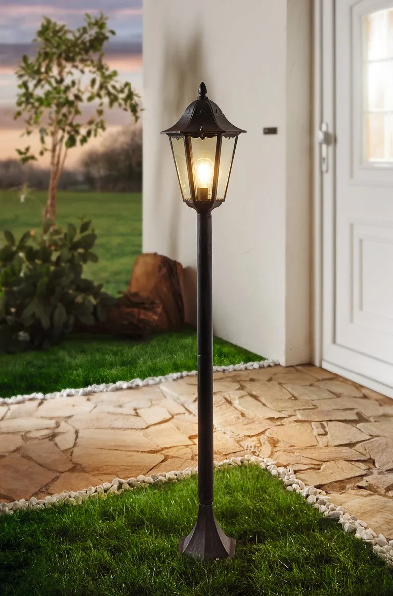 Eglo Navedo Buitenverlichting Tuinpaal 25W - Zwart/Zilver