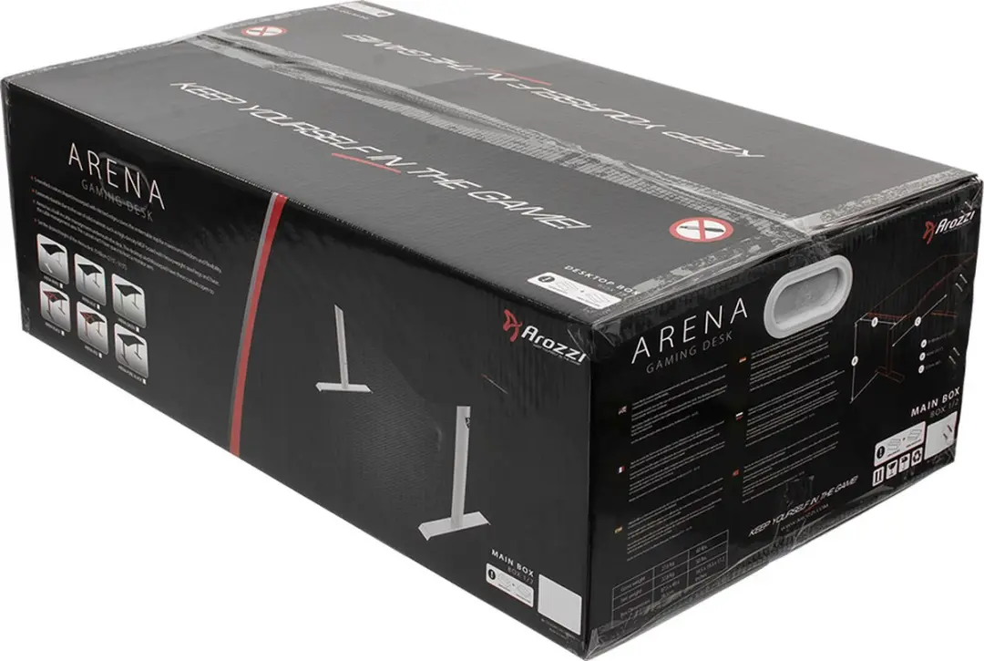 Arozzi Arena Gaming Bureau Muismat 160cm - Zwart/Rood/Paars