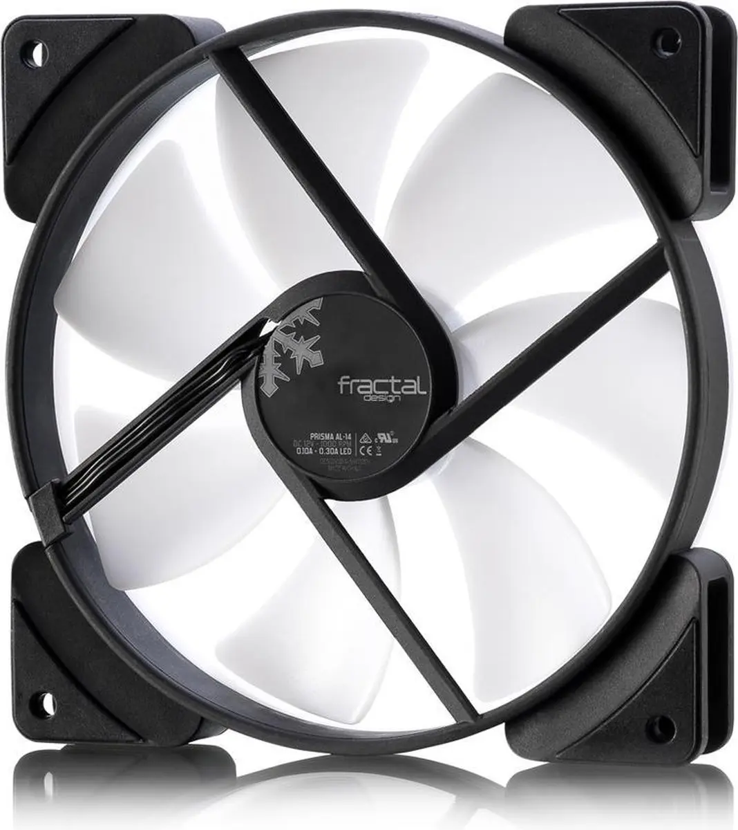 Fractal Design Prisma AL-14 ARGB Ventilatoren 3x 140mm - Zwart/Wit