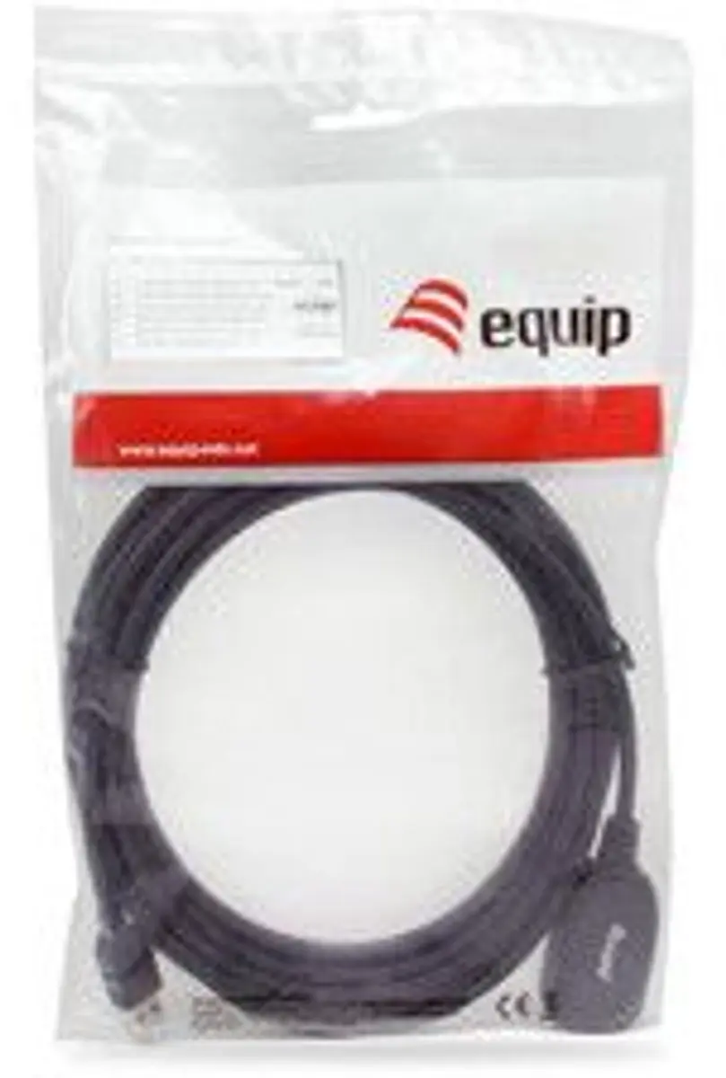 Equip 133346 USB 3.2 Gen 1 Kabel A-Zwart - 5m
