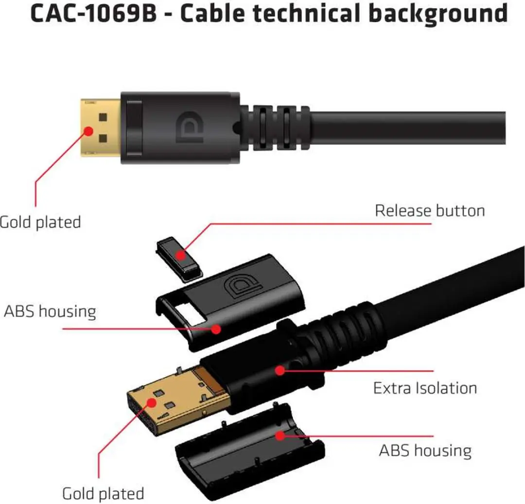 Club 3D DisplayPort 1.4 Kabel 8K 4m - Zwart