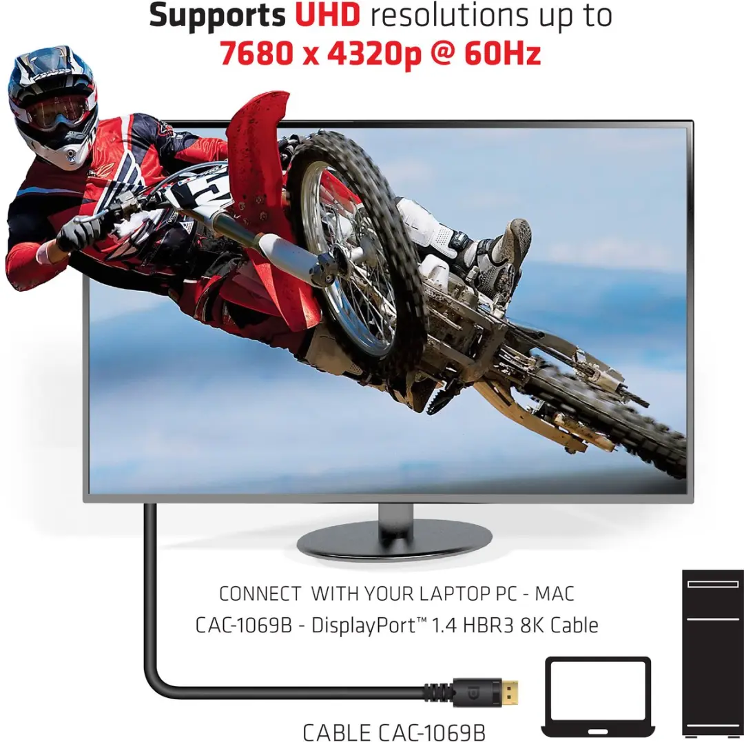 Club 3D DisplayPort 1.4 Kabel 8K 4m - Zwart