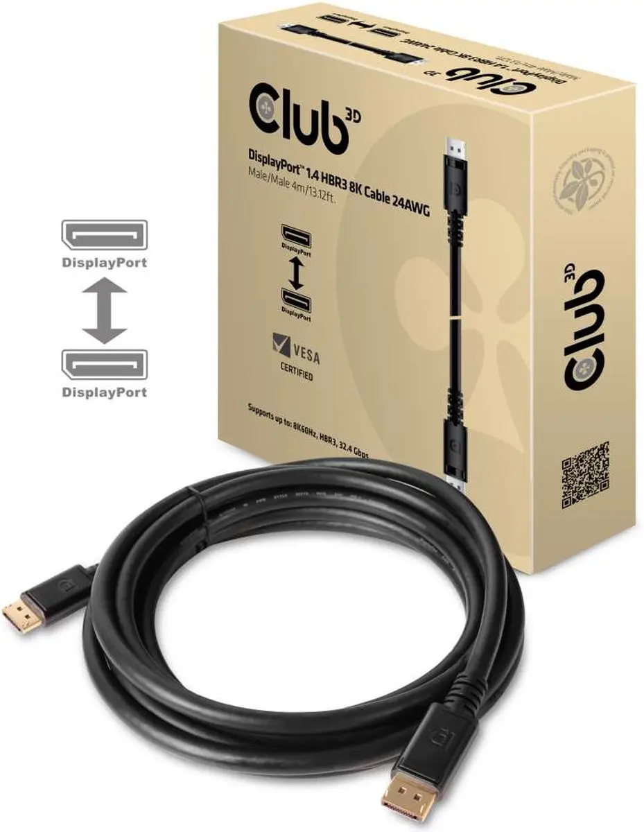 Club 3D DisplayPort 1.4 Kabel 8K 4m
