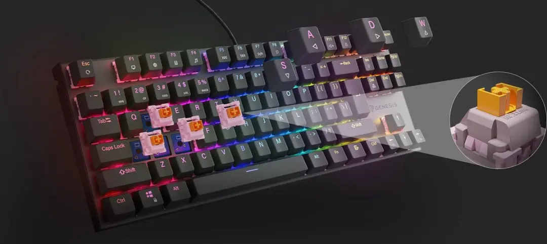 Genesis Thor 303 TKL NKG-1881 Gaming Toetsenbord - Zwart