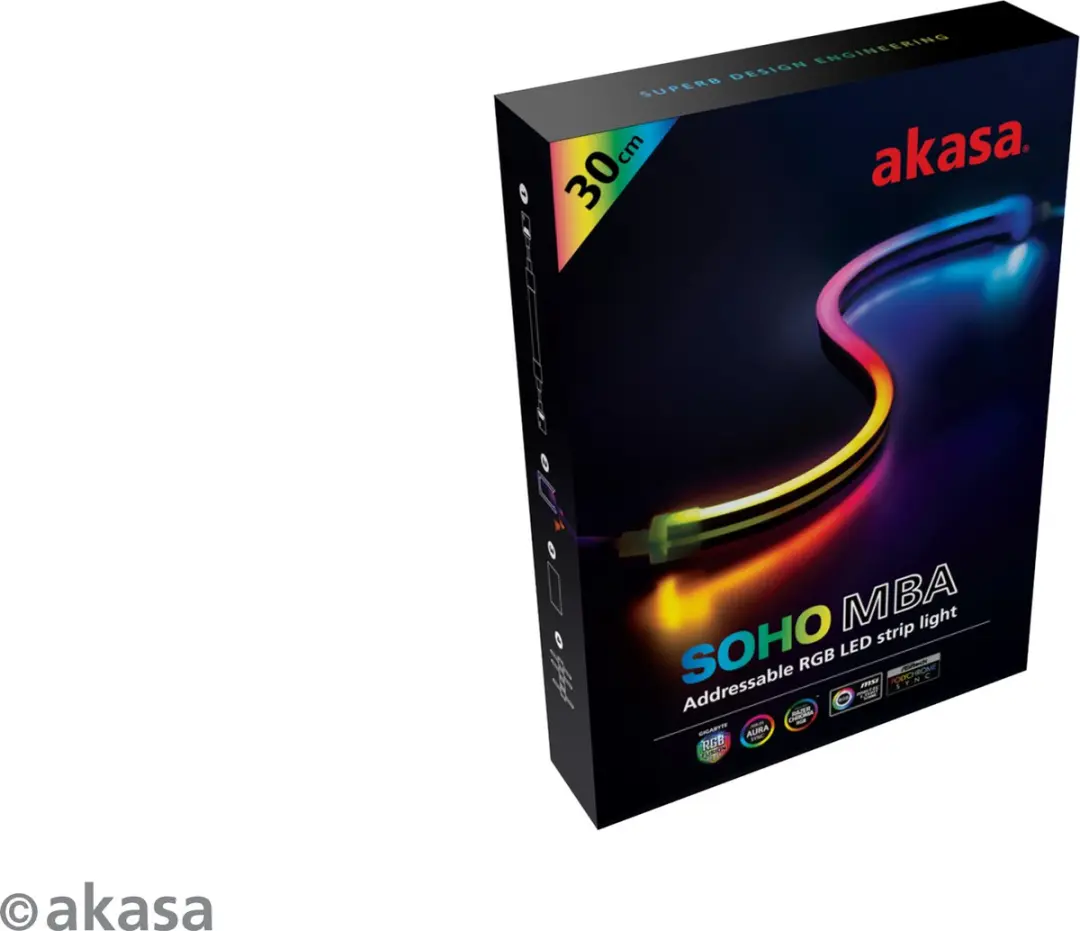 Akasa SOHO MBA AK-LD09-30RB RGB LED Stripverlichting - Wit