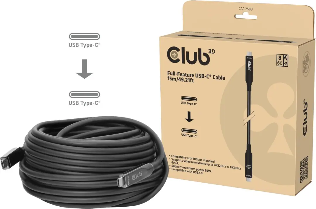 Club3D CAC-2580 USB-C Kabel 15m