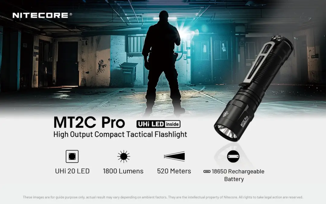 Nitecore MT2C Pro Tactische Zaklamp - Zwart - afbeelding 2 van 6