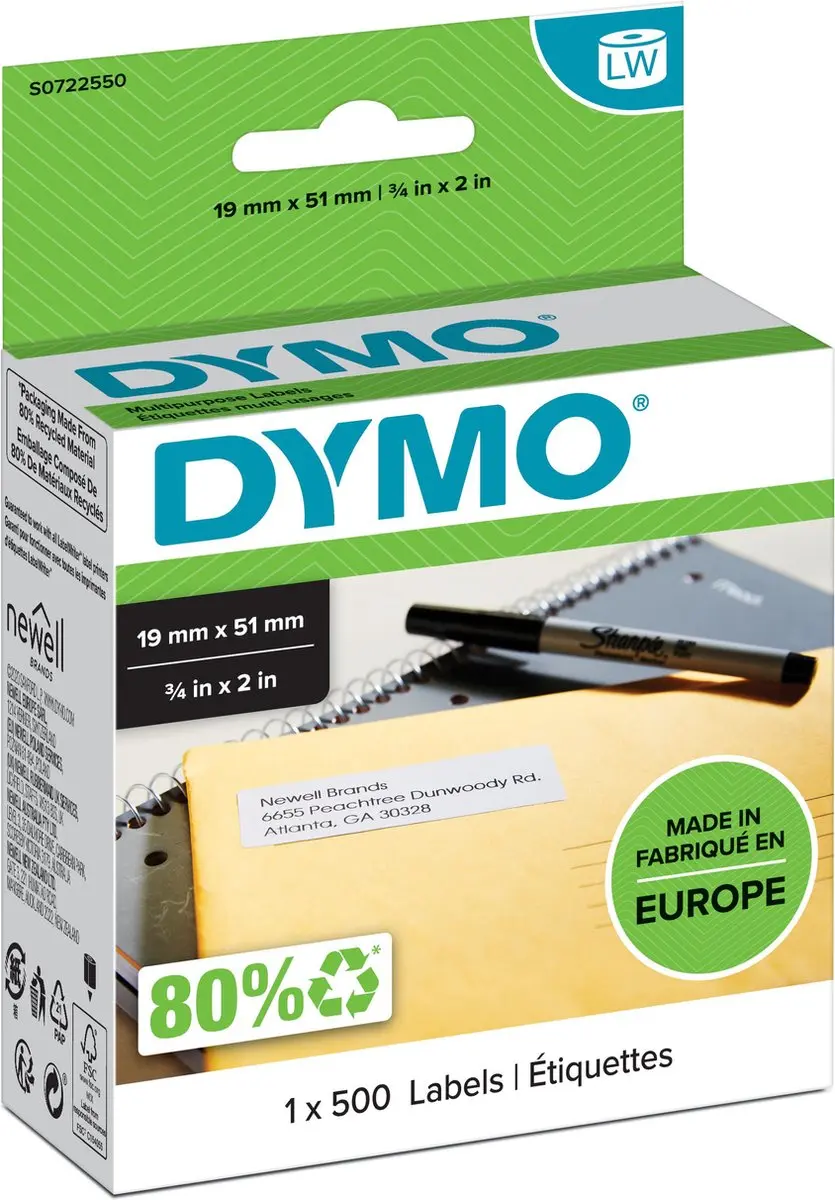 DYMO LabelWriter S0722550 Etiketten