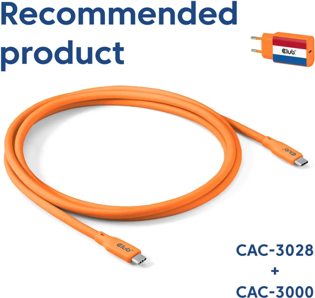 Club 3D CAC-3028 USB-C Lader 30W - Oranje