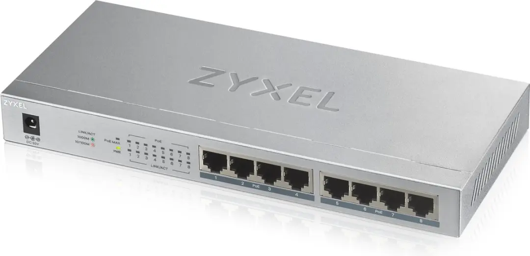 Zyxel GS1008-HP Onbeheerde Switch 8 PoE+ 60W
