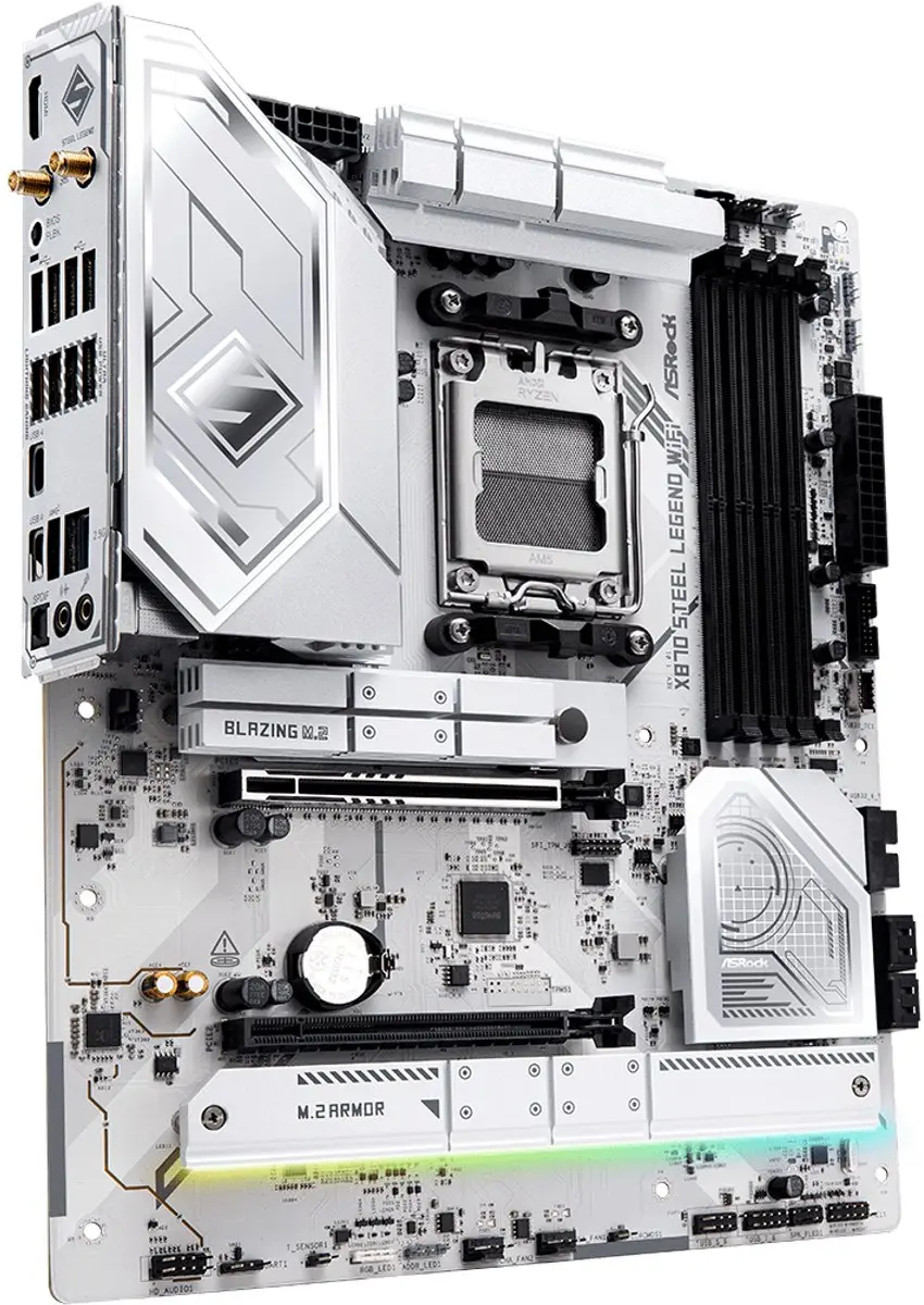 ASRock X870 Steel Legend WiFi Moederbord - AM5 - X870 - DDR5 - Wi-Fi 7 - afbeelding 6 van 6