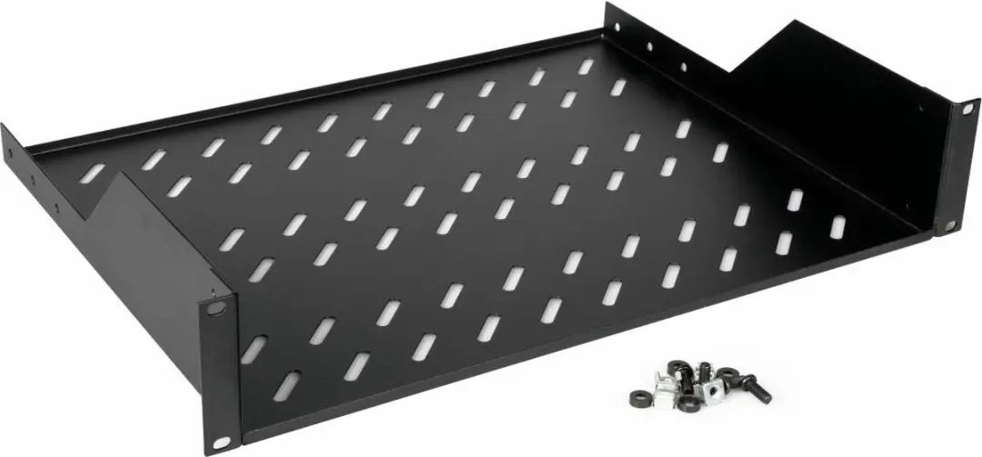 Equip Fachboden 19" 2U 80cm Zwart - EZFS-19-2-80-B