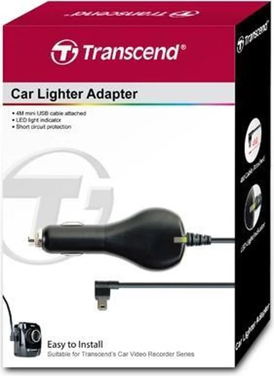 Transcend TS-DPL2 Oplader Auto - Zwart