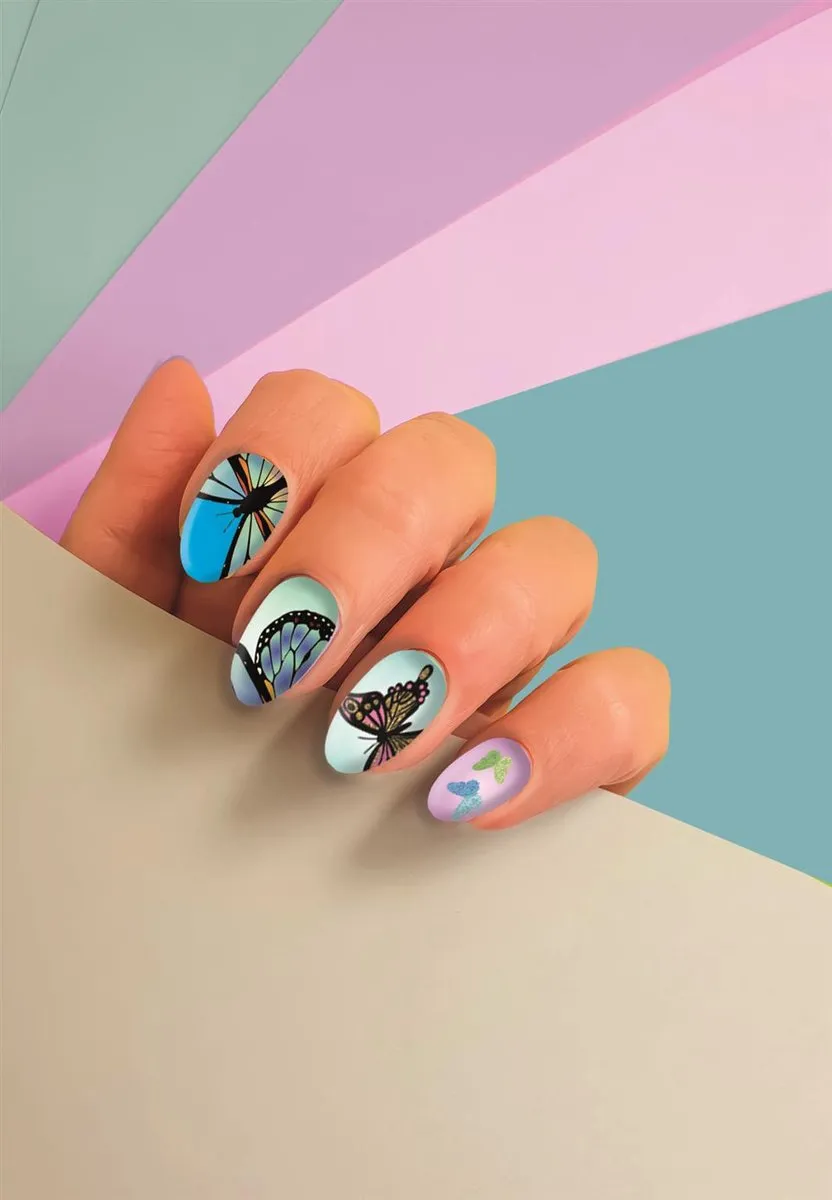 Clementoni Cazy Chic Press & Go Nails Kunstnagels Butterfly
