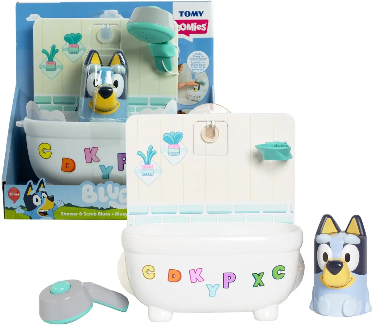 Tomy Bluey Douche & Waspret Badspeelset Multikleur