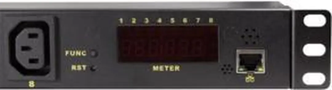 Logilink PDU8P01 Energiedistributie 8x AC - 1U - Zwart - afbeelding 2 van 3
