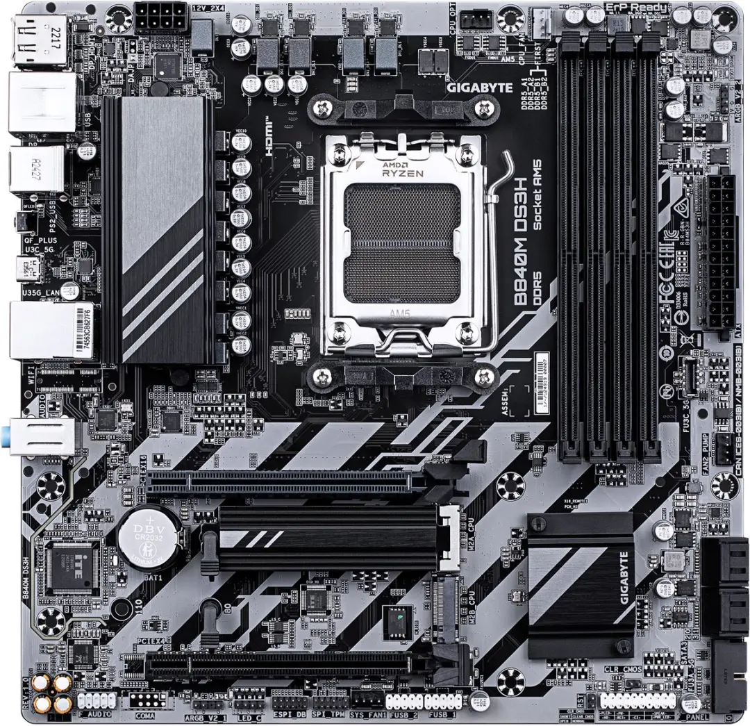 Gigabyte B840M DS3H Moederbord - 2.5GbE LAN