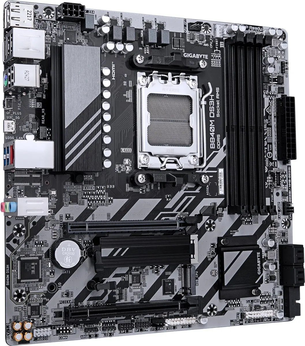 Gigabyte B840M DS3H Moederbord - 2.5GbE LAN