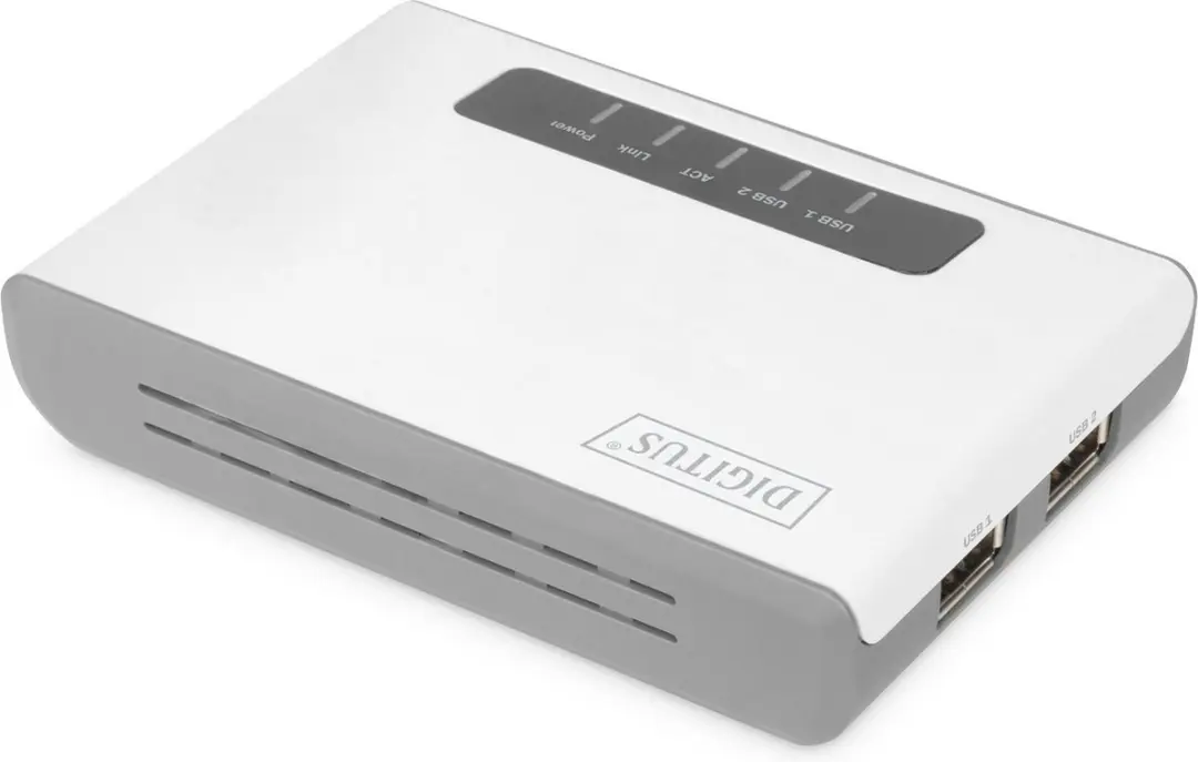Digitus DN-13024 Netwerkprintserver - USB 2.0 - WiFi b/g/n - Zwart