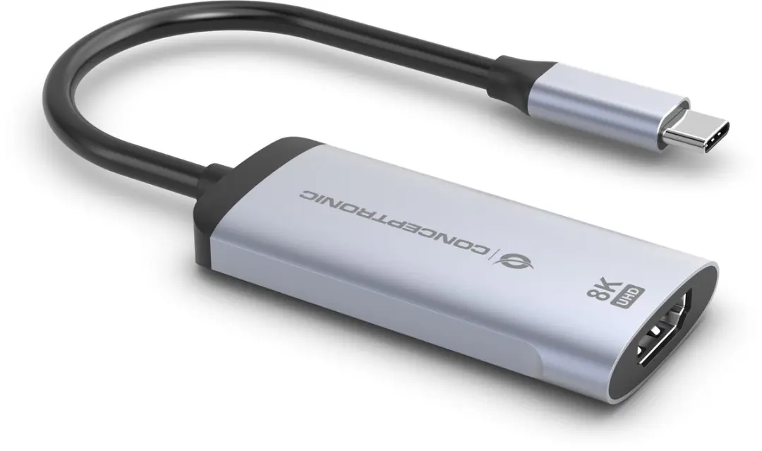 Conceptronic ABBY23G USB Grafische Adapter 7680x4320 - Zilver