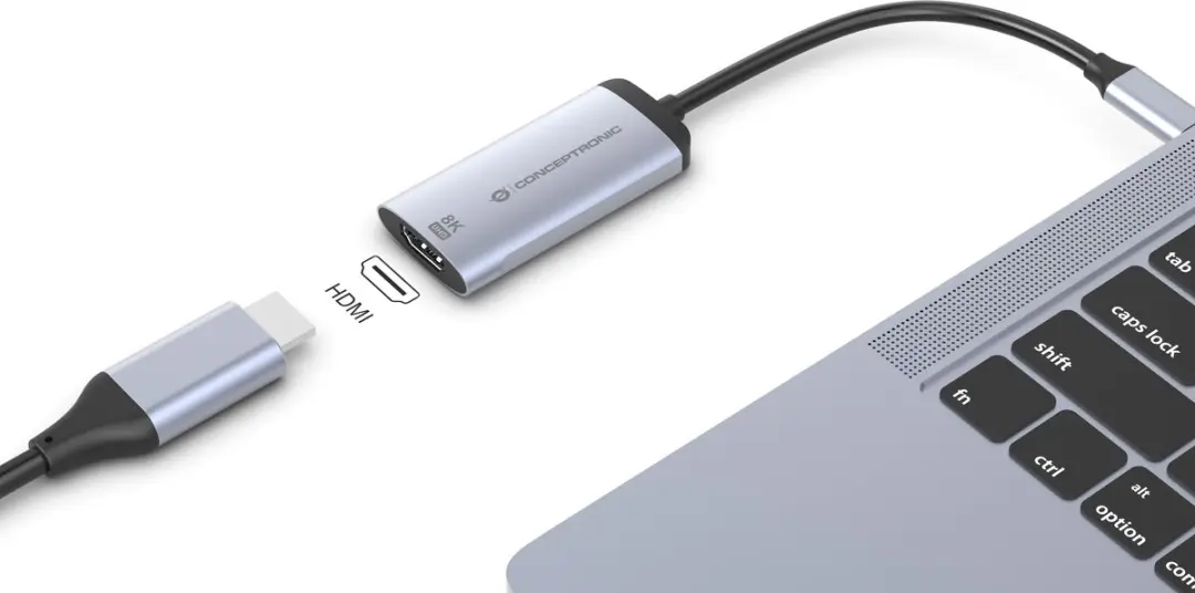 Conceptronic ABBY23G USB Grafische Adapter 7680x4320 - Zilver