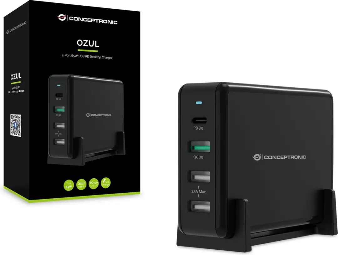 Conceptronic OZUL01B Universele Oplader - Zwart