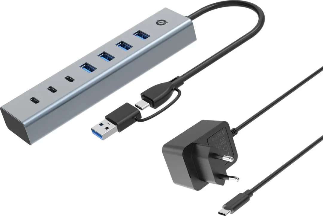 Conceptronic HUBBIES20GP USB Hub 7 Poorten