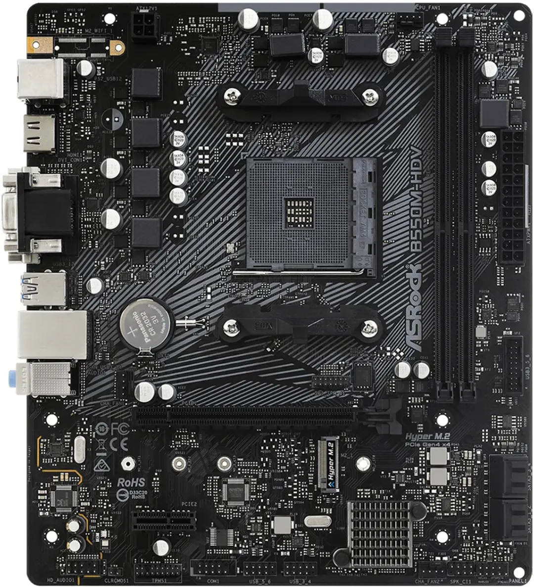 ASRock B550M-HDV Moederbord - Micro-ATX - AMD B550