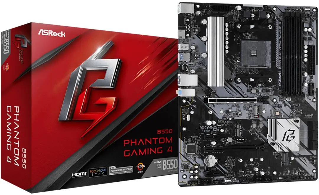 ASRock B550 Phantom Gaming 4 ATX Moederbord