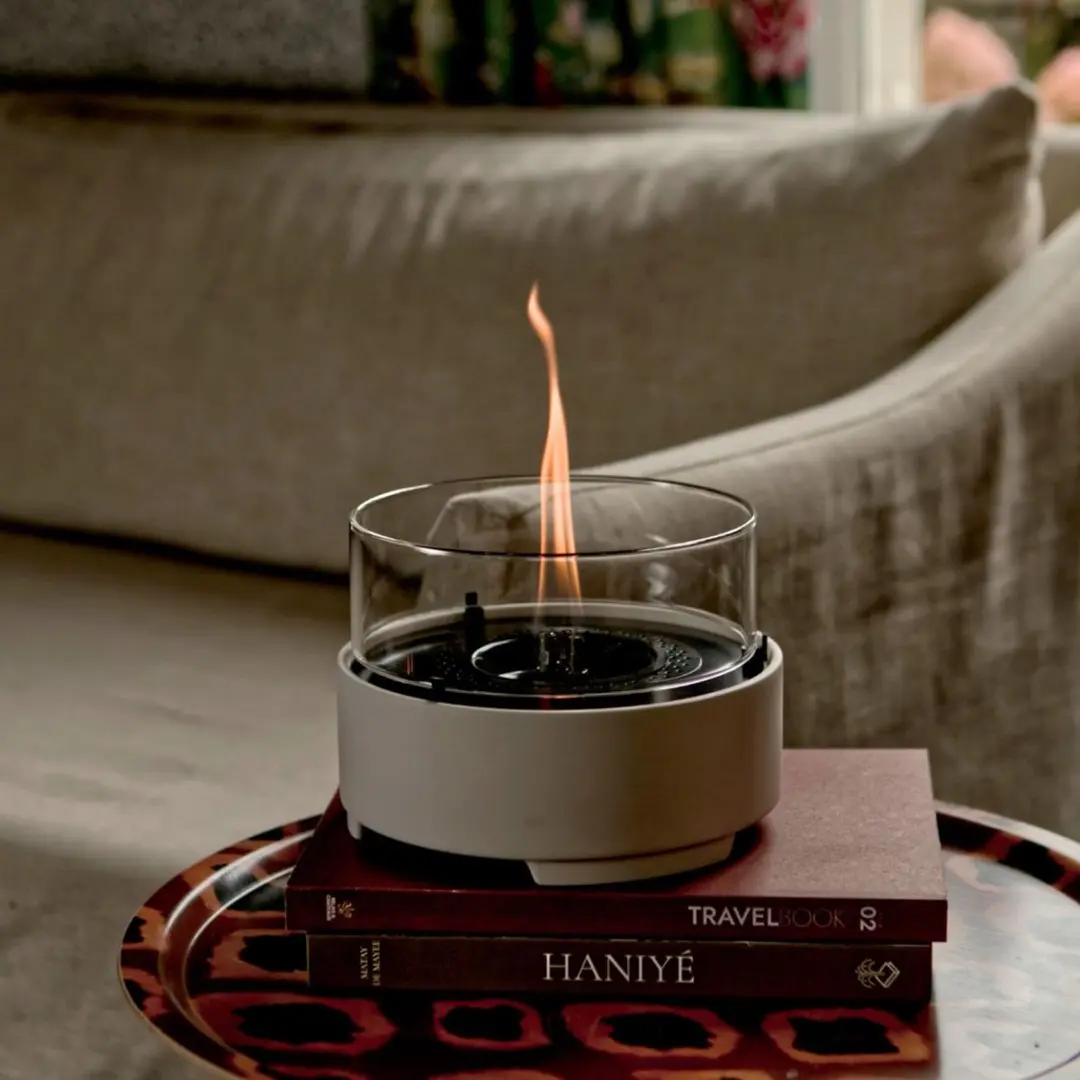 Tenderflame Café 18 Natural Concrete Tafelhaard 500W - Grijs