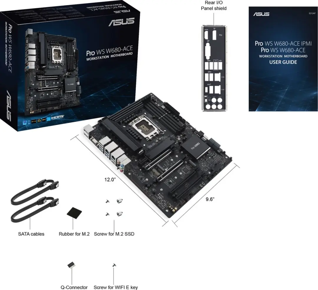 ASUS PRO WS W680-ACE Moederbord - ATX - Intel W680