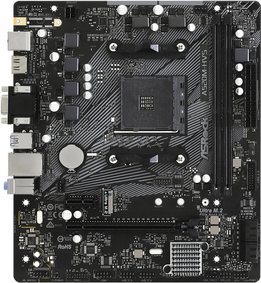 ASRock A520M-HVS Moederbord