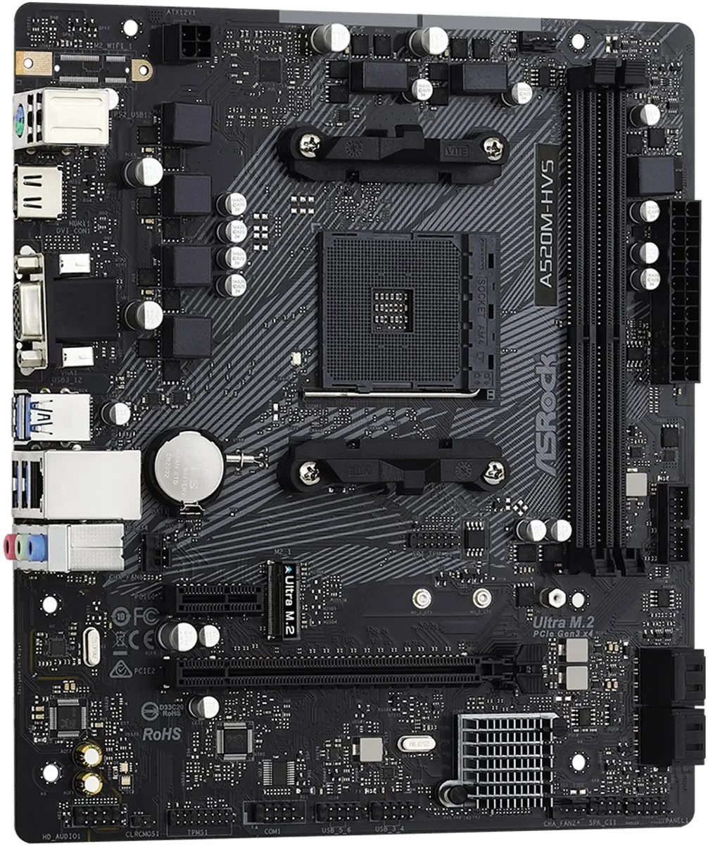 ASRock A520M-HVS Moederbord
