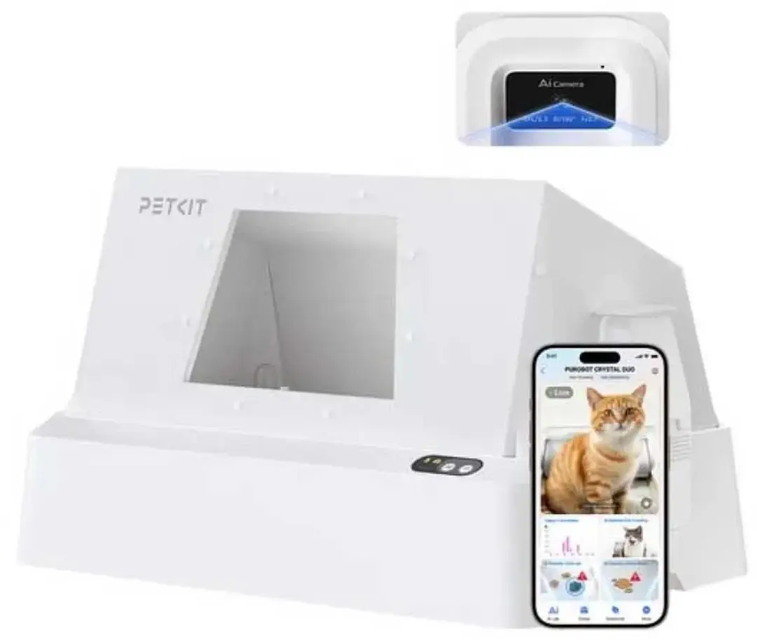 Petkit Purobot Crystal Duo Automatische Kattenbak - Grijs
