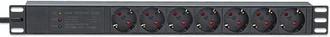 Intellinet 715140 Stekkerdoos 19 inch 1 HE - Zwart