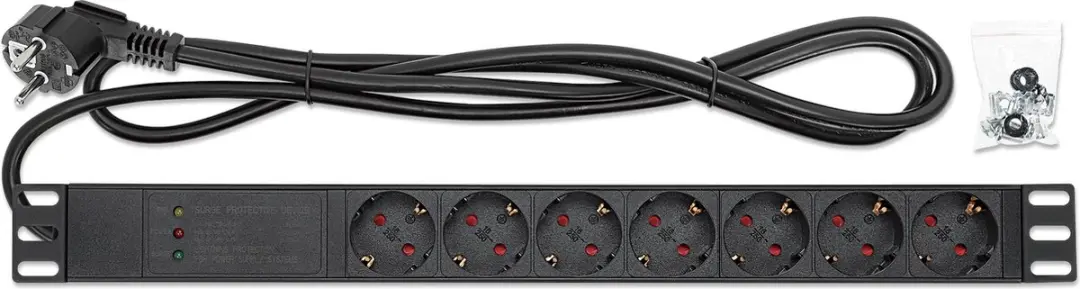 Intellinet 715140 Stekkerdoos 19 inch 1 HE - Zwart