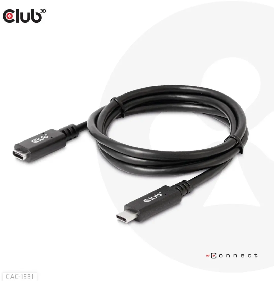 Club3D CAC-1531 USB-C Kabel 1m - Zwart