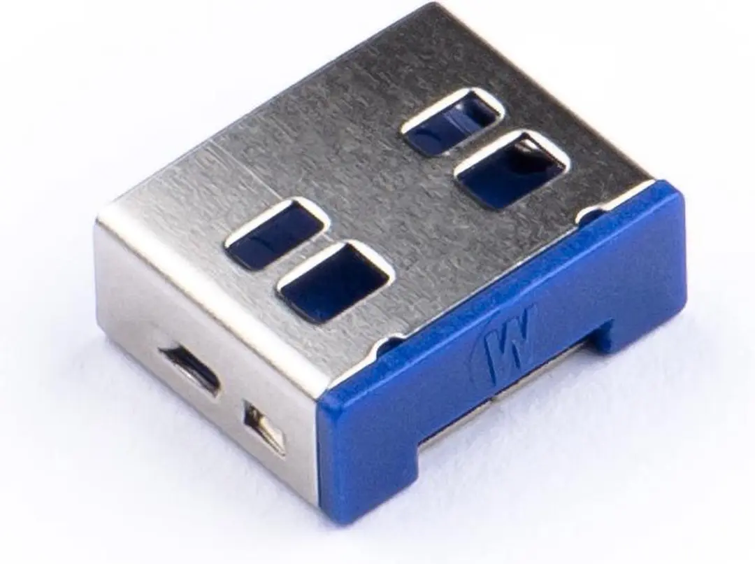 SmartKeeper USB-A Port Lock Essential 6x + Lock Key Basic - Blauw