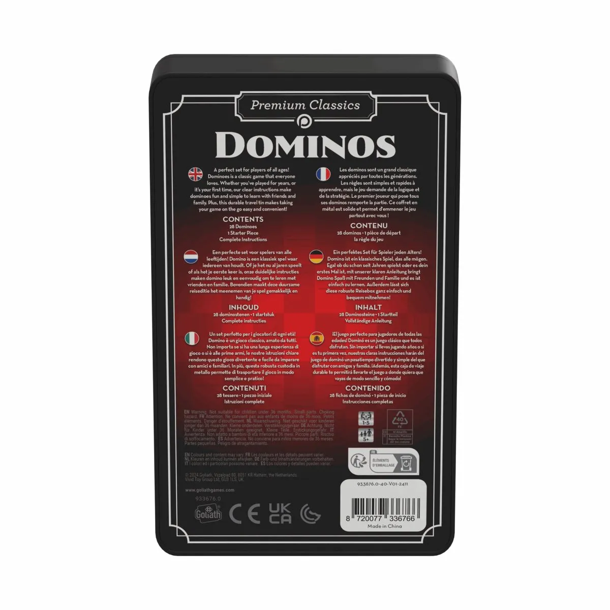 Goliath Double Six Dominos - Actiespel 933676 - 4 Spelers