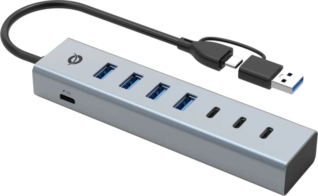 Conceptronic HUBBIES20G USB 3.2 Hub - 3x Type-C 5000 Mbit/s - Grijs