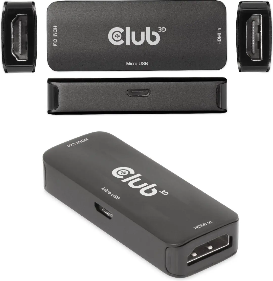 Club3D CAC-1307 HDMI Repeater 4K60Hz - Zwart