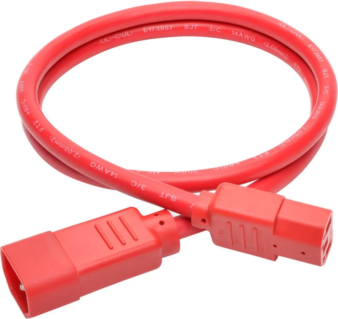 Tripp Lite P005-003-ARD Snoer 0,9m C14-C13 - Rood