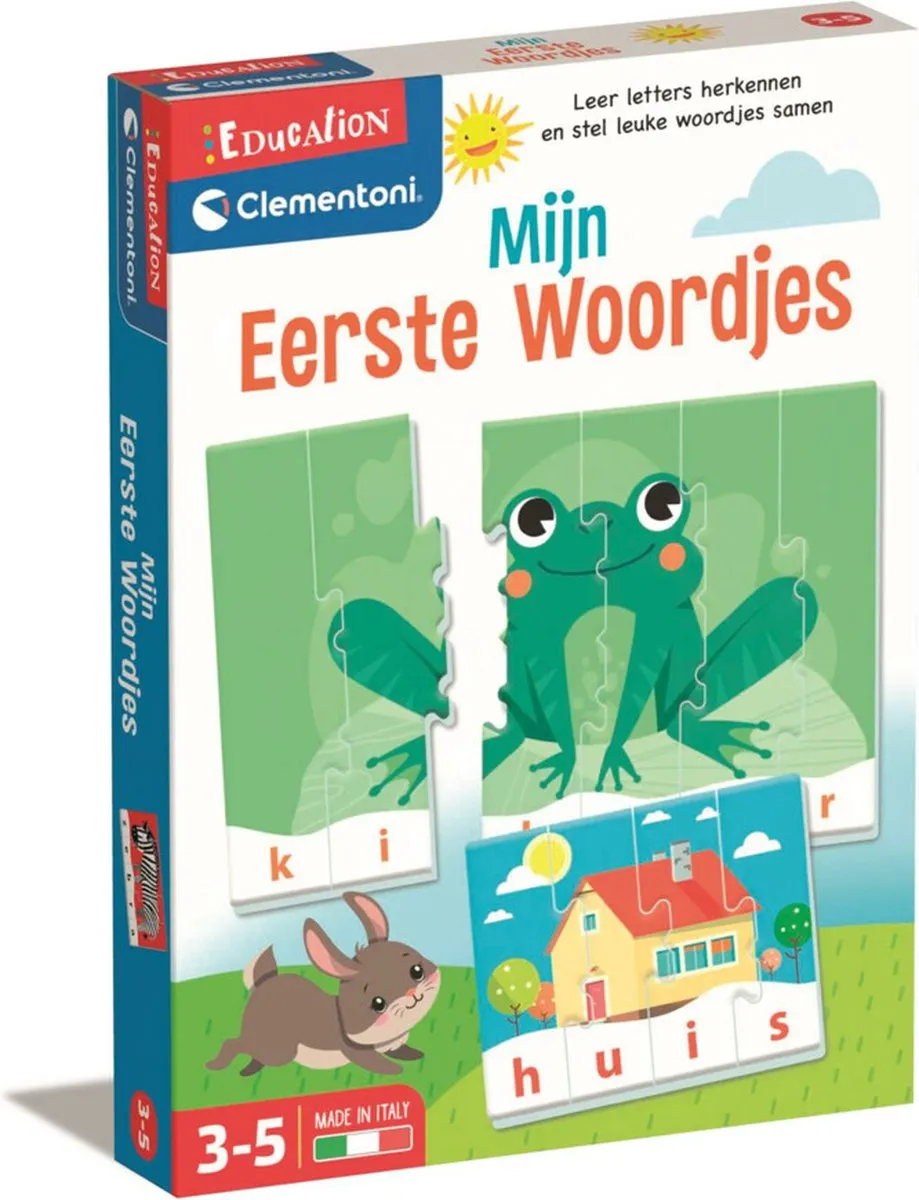 Clementoni Mijn Eerste Woordjes 56174 Educatief Speelgoed - 16 Puzzels