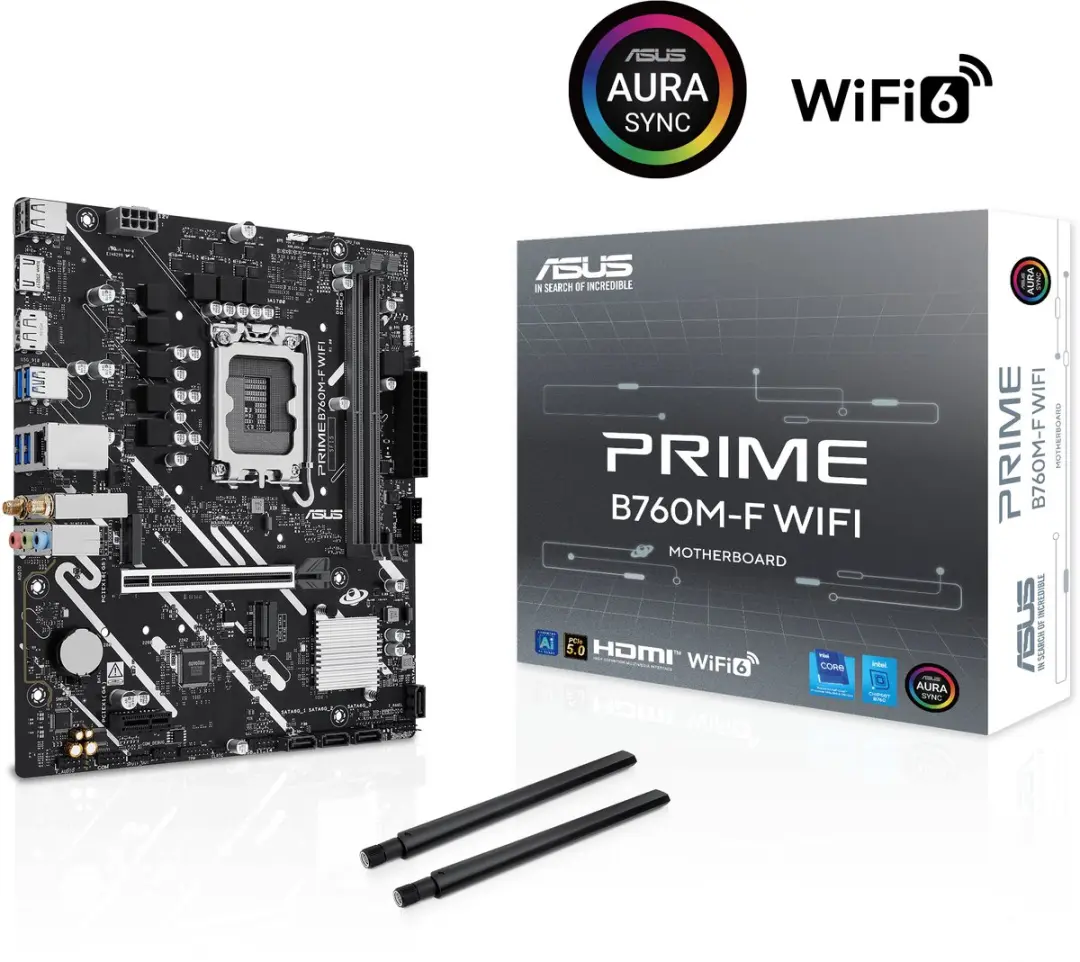 ASUS PRIME B760M-F WIFI B760 Moederbord - microATX