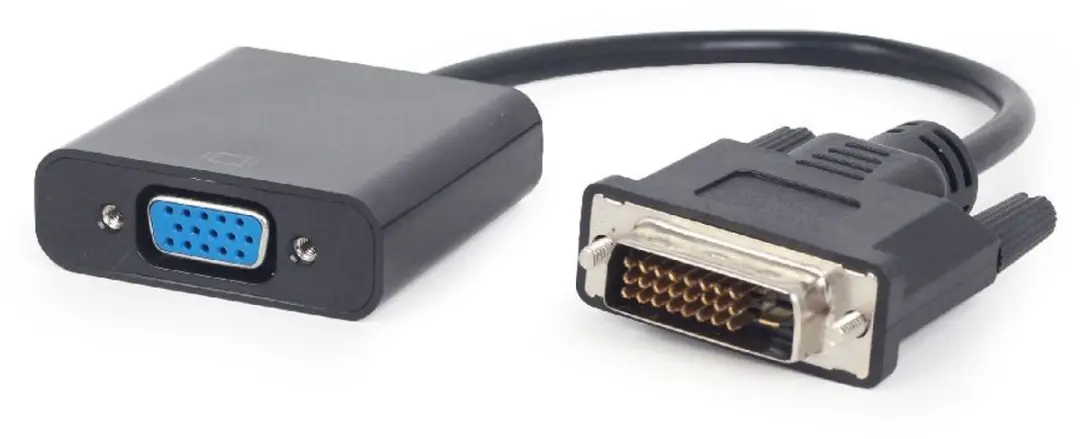 Gembird DVI-D naar VGA Adapter A-DVID-VGAF-01 - 0,2m - Zwart